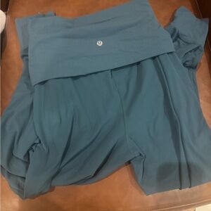 Lululemon High-Rise Foldover Joggers in Teal Green